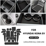 tapis sol antidérapant adhésif hyundai kona ev 2024 2026 noir rouge moderne pvc