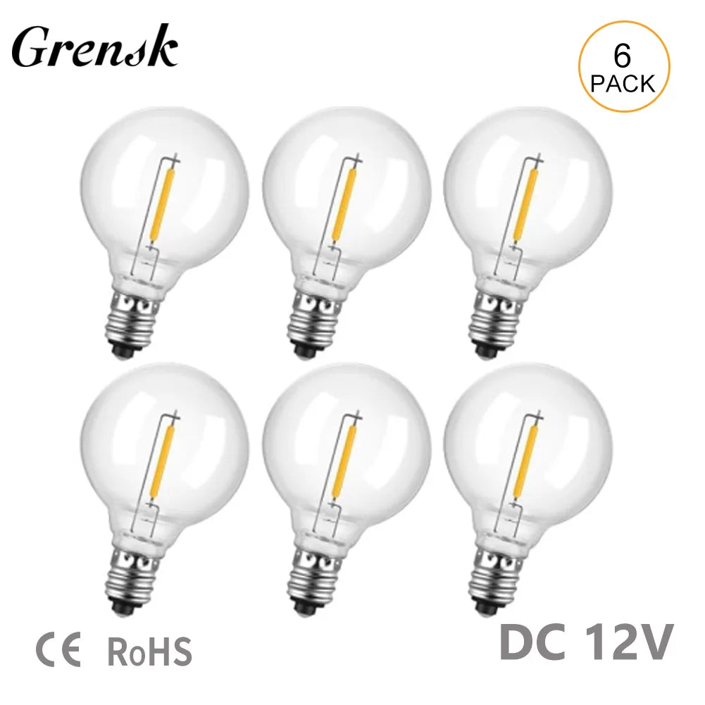 ampoule led filament doré transparente e12 1w 249 lumens 360° classique 11 50v 2000h