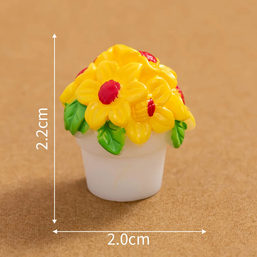 bouquet fleurs artificielles miniature décoratives feuilles fleurs diverses couleurs opaques décoration intérieure festive