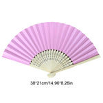 éventail pliant main papier bambou rayures horizontales classique blanche blanc rose rouge Jaune Noir
