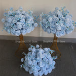 bouquet artificiel moderne roses bleu clair fleurs artificielles mariage décoration événementextérieur
