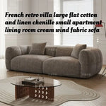 canapé moderne gris tissu uni coussins petite grande pièce minimaliste