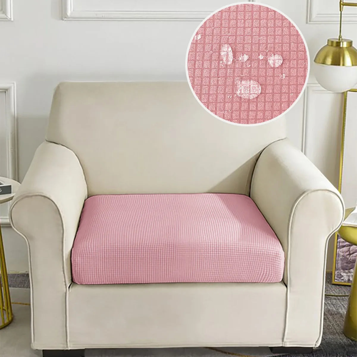 housse coussin canapé polyester solide moderne rose adhésive extérieur maison jardin anti rayures animaux