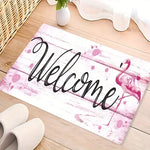 tapis d'entrée moderne flamants roses palmiers bienvenue été antidérapant résistant rides polyester 30x50cm 40x60cm
