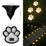 lumière solaire animaux extérieure adhésive led moderne pièces noir blanc imprimé pattes