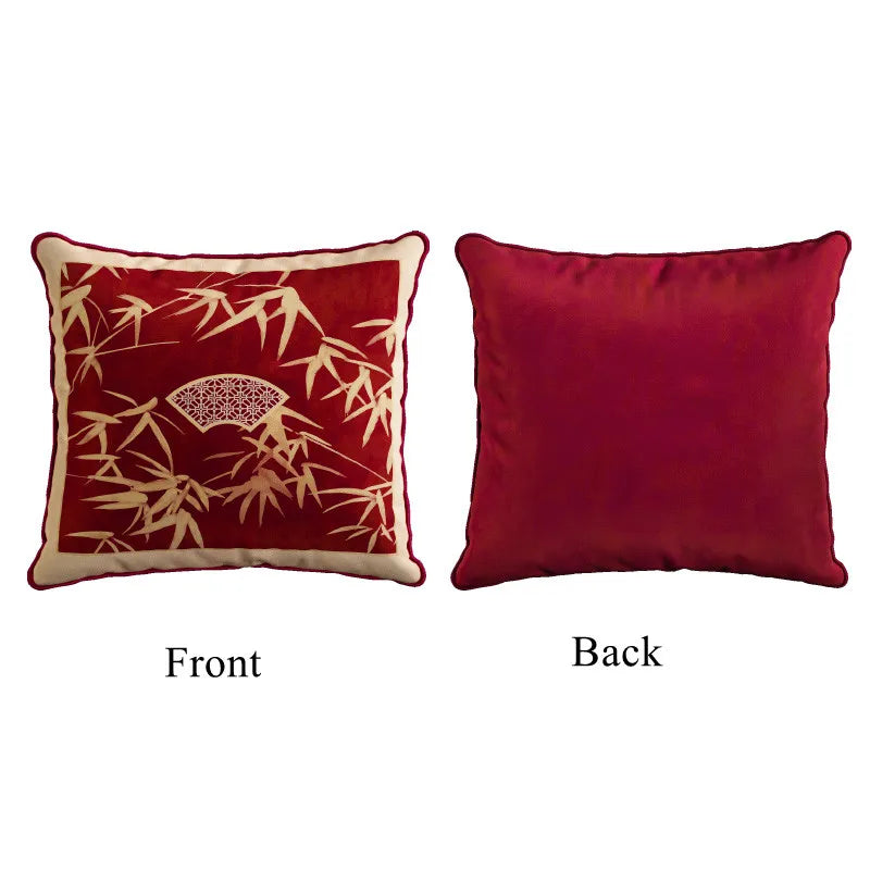 coussin carré velours fleur peony oiseau classique vert rose violet blanc