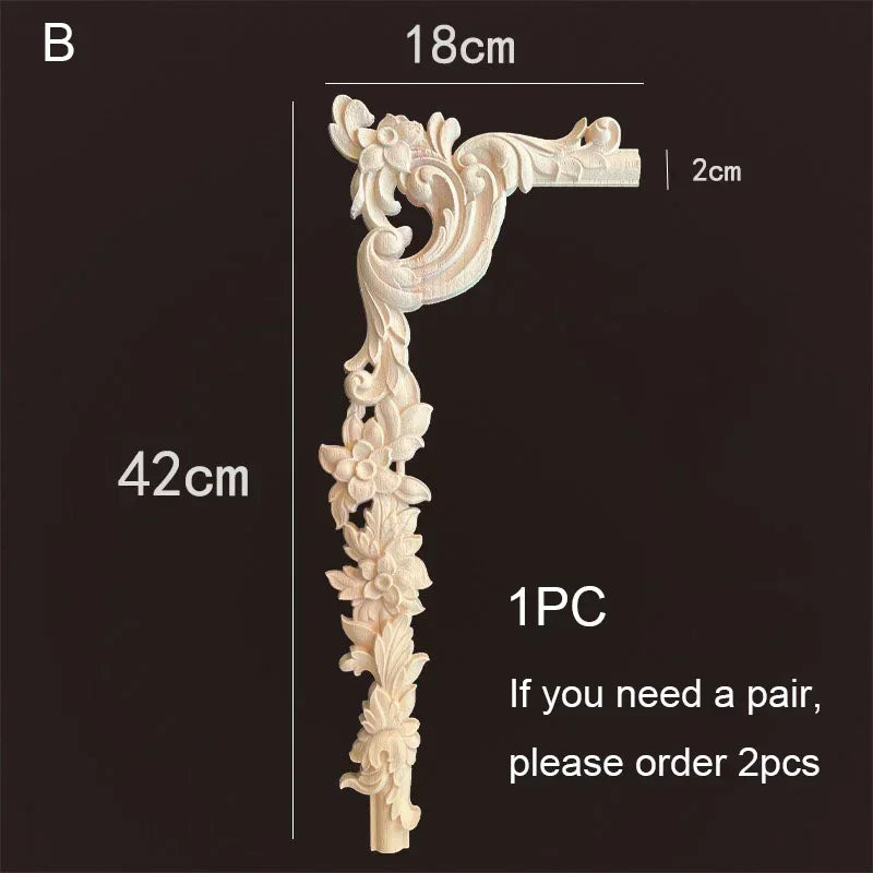 ornements décoratifs bois sculpté floral baroque beige clair intérieur décoration mur meuble