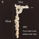 ornements décoratifs bois sculpté floral baroque beige clair intérieur décoration mur meuble