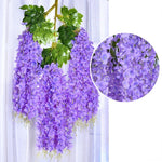 guirlande artificielle fleurs blanc vert feuilles vertes decoration mariage extérieur anniversaire baby shower