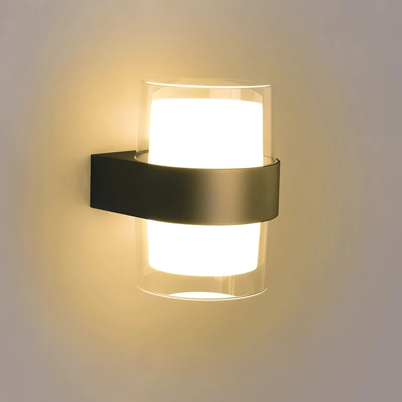 applique murale led moderne transparente blanc noir éclairage intérieur extérieur étanche ip65