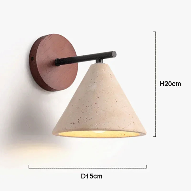 applique murale moderne pierre opaque led beige clair éclairage quotidien minimaliste fixée mur