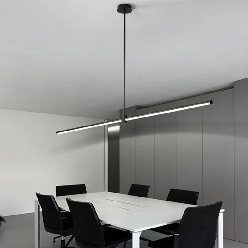 lampe suspendue moderne minimaliste aluminium blanc noir luminaire salon cuisine intérieur led