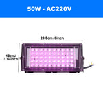 lampe led croissance végétale 50w 100w 150w violet noir moderne dimmer tringles aluminium