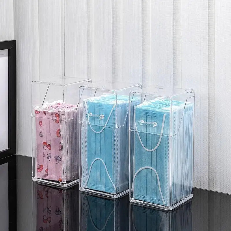 boîte rangement transparente masques anti poussière boîte rangement masques moderne sans motif opacité