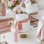 ruban organza rose pâle texture frisée largeur 4cm polyester élégant décoration mariage anniversaire emballage