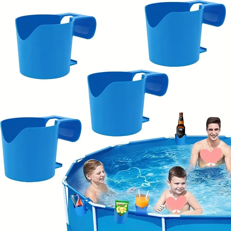 organisateur piscine bleu noir rose compartiments boissons clips fixation moderne rangement