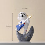 statue astronaute résine saxophone doré guitare violoncelle moderne décoration intérieure chambre salon