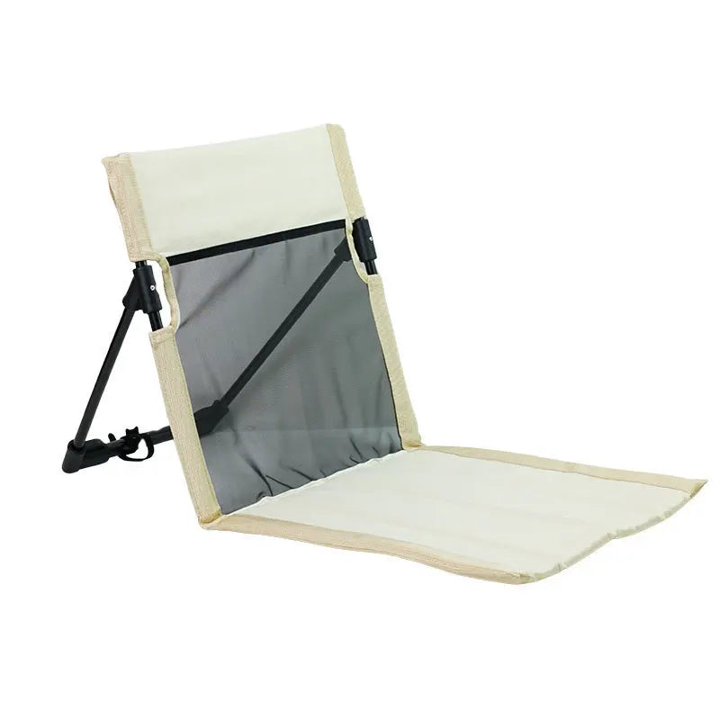 chaise pliable moderne portable clips sac rangement beige noir extérieur camping plage