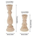 supports bougie bois naturel décoration classique rustique fixer chez soi chandelles incluses