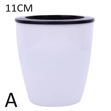 pots fleurs résine moderne blanc noir opaques intérieurs corde coton dimensions variées