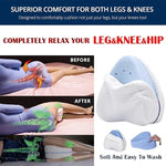 coussin repos jambes blanc bleu texture ligne blanche confortable ergonomique zippable 25cm 98mm