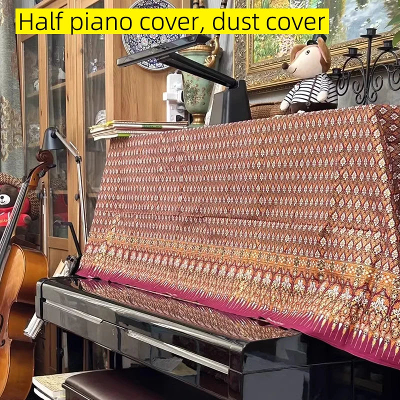nappes lit massage motifs géométriques couleurs vives tissage traditionnel thaï opaque protection piano vert