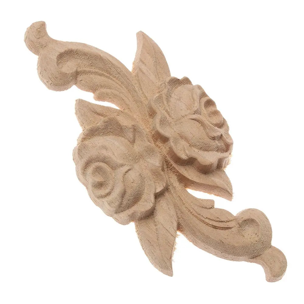 appliques murales bois sculptées fleurs détaillées artisanal baroque naturel moderne