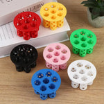 rouleaux cheveux modernes perforés adhésifs couleur rouge jaune vert noir rose bleu blanc pack