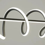 luminaire suspendu led moderne spirale salon cuisine table manger blanc doré noir