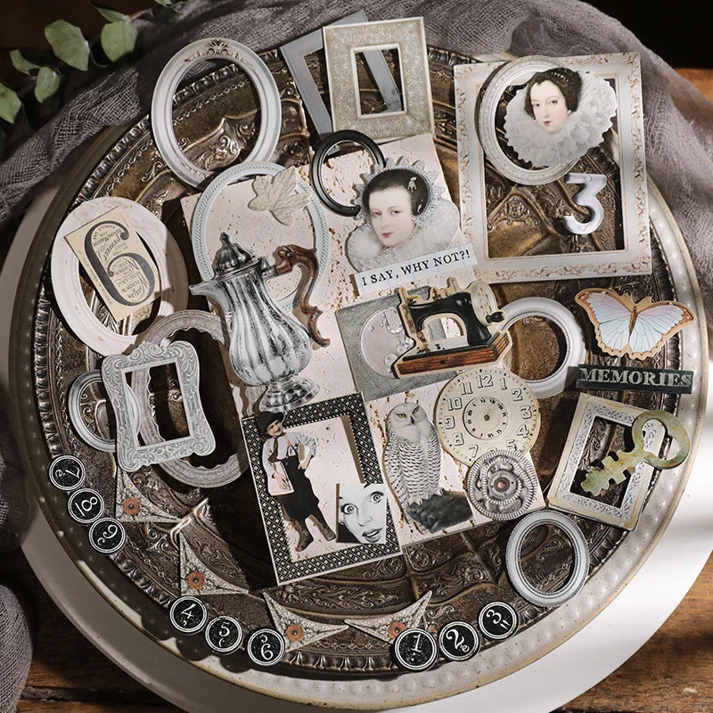 Papiers numéros rétro pour scrapbooking