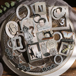 Papiers numéros rétro pour scrapbooking