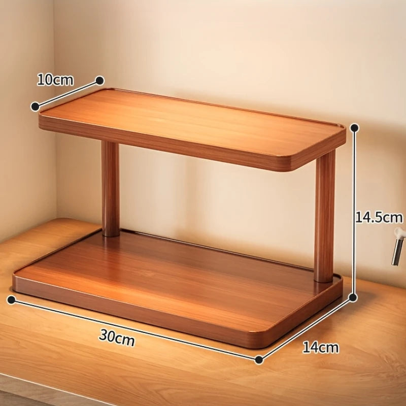 étagère bois moderne deux niveaux support cuisine salon 30cm 40cm boîte rangement vis fixés