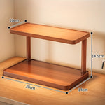 étagère bois moderne deux niveaux support cuisine salon 30cm 40cm boîte rangement vis fixés