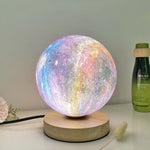 lampe table moderne lune texture marbrée blanc beige 12cm 15cm 18cm