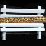 ruban decoratif dentelle geometrique doré beige classique 1cm elastic soluble echangable decoration