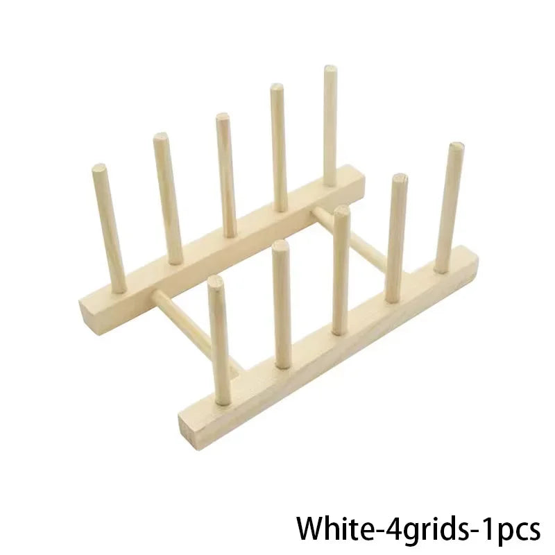 support assiettes bois naturel moderne drainage auto étagère cuisine rangement vaisselle