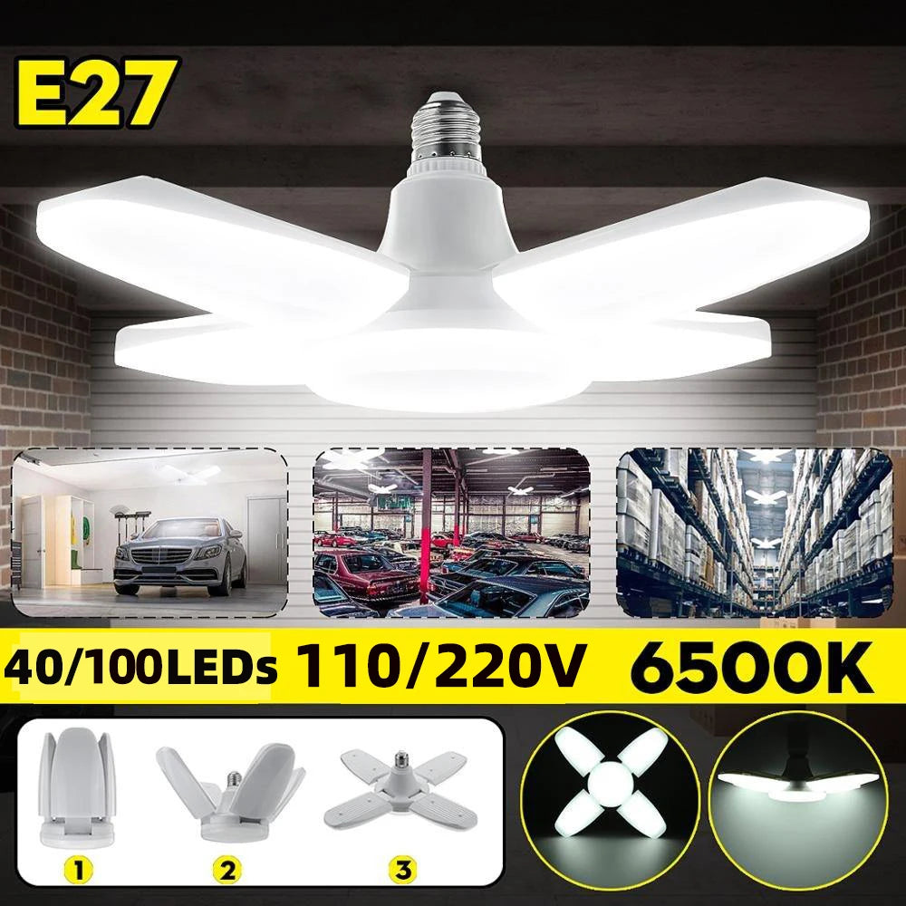 plafonnier led pliable blanc moderne clips lampe suspendue éventail e27 100leds 6500k
