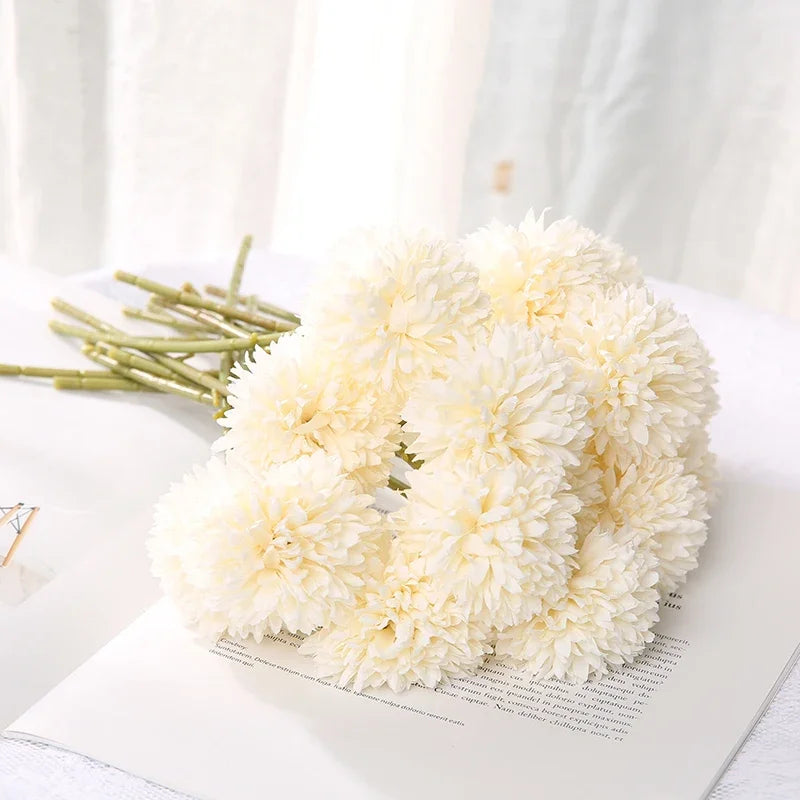 décoration intérieure bouquet hortensia artificiel moderne rose blanc vert violet