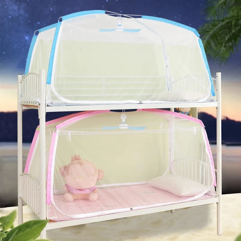 filet protection lit enfant transparent blanc rose bleu moderne clips inclusion