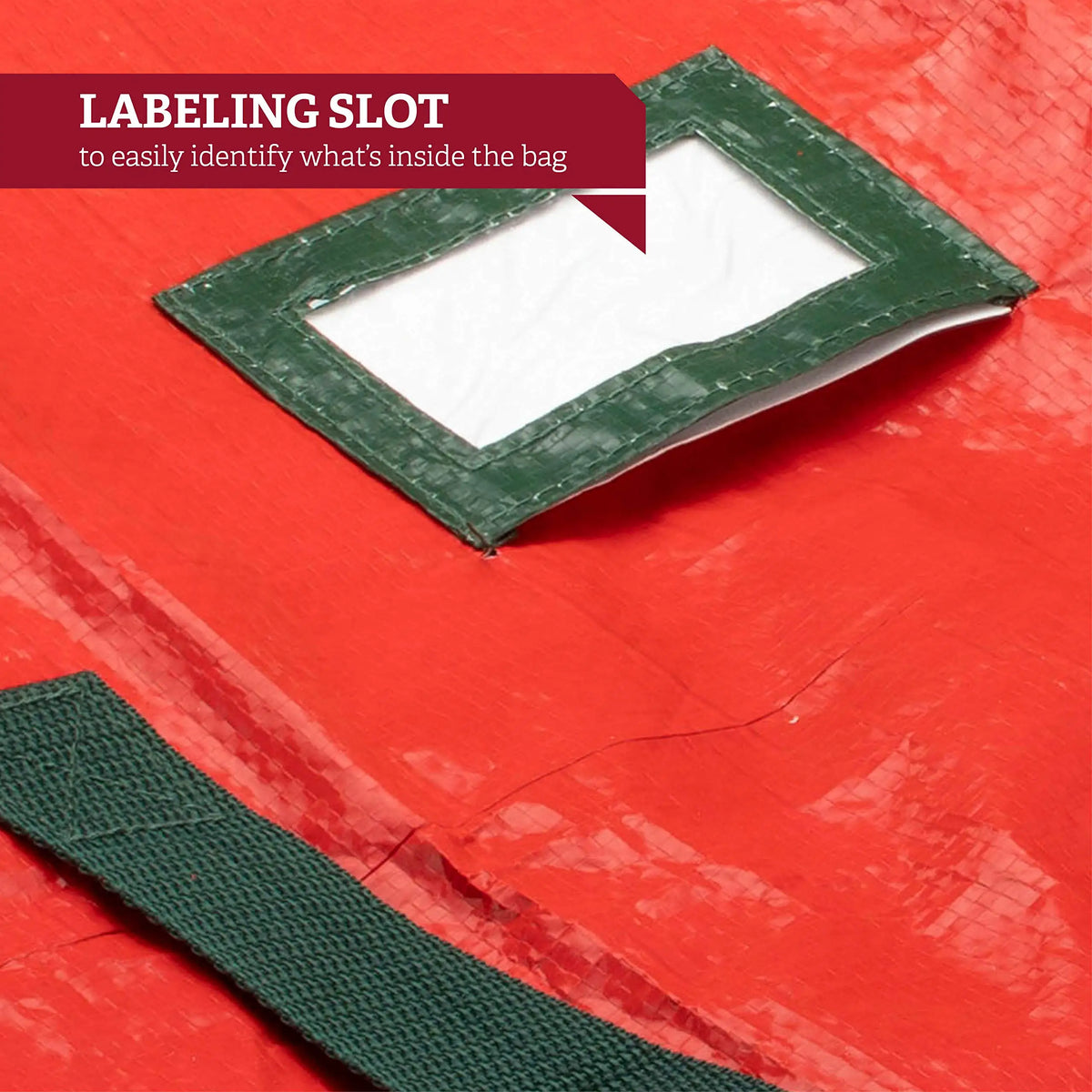 sac rangement réutilisable polyester durable respectueux environnement rangement décoration noël couronne guirlande rouge vert