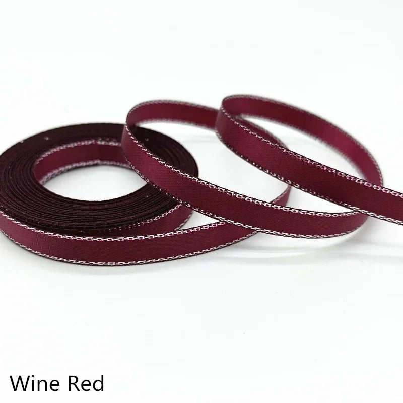 rubans satinés élégants couleur unie opaque 6mm largeur po yards blanc rose rouge bleu