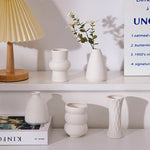 vases céramique blancs minimalistes simples décoratifs hydroponiques fleurs séchées nhà cửa