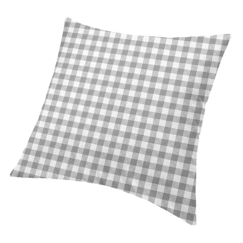 Housse de coussin vichy dans différentes couleurs pour décoration salon