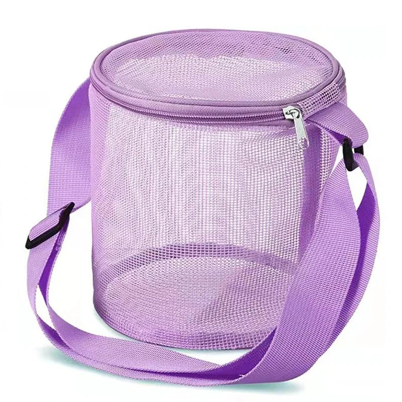 sac plage pliable bleu rose vert violet maille fine moderne pratique adjustable fun tri