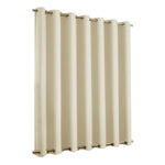 Rideau beige avec œillets en métal, design moderne pour décoration intérieure, parfait pour chambre ou salon, accentue la luminosité tout en préservant l'intimité, installation facile.