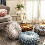 coussin rond plissé durable coton respirant anti décubitus orange rouge vert rose gris bleu