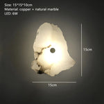 lampe murale marbre naturelle lumière chaude blanc moderne artisanal fixations