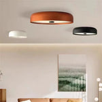 plafonnier moderne minimaliste blanc noir marron adhésif mat opacité éclairage salon chambre Küche