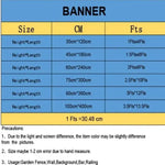 bannière publicitaire moderne graphique bleu noir violet 60x240cm polyester