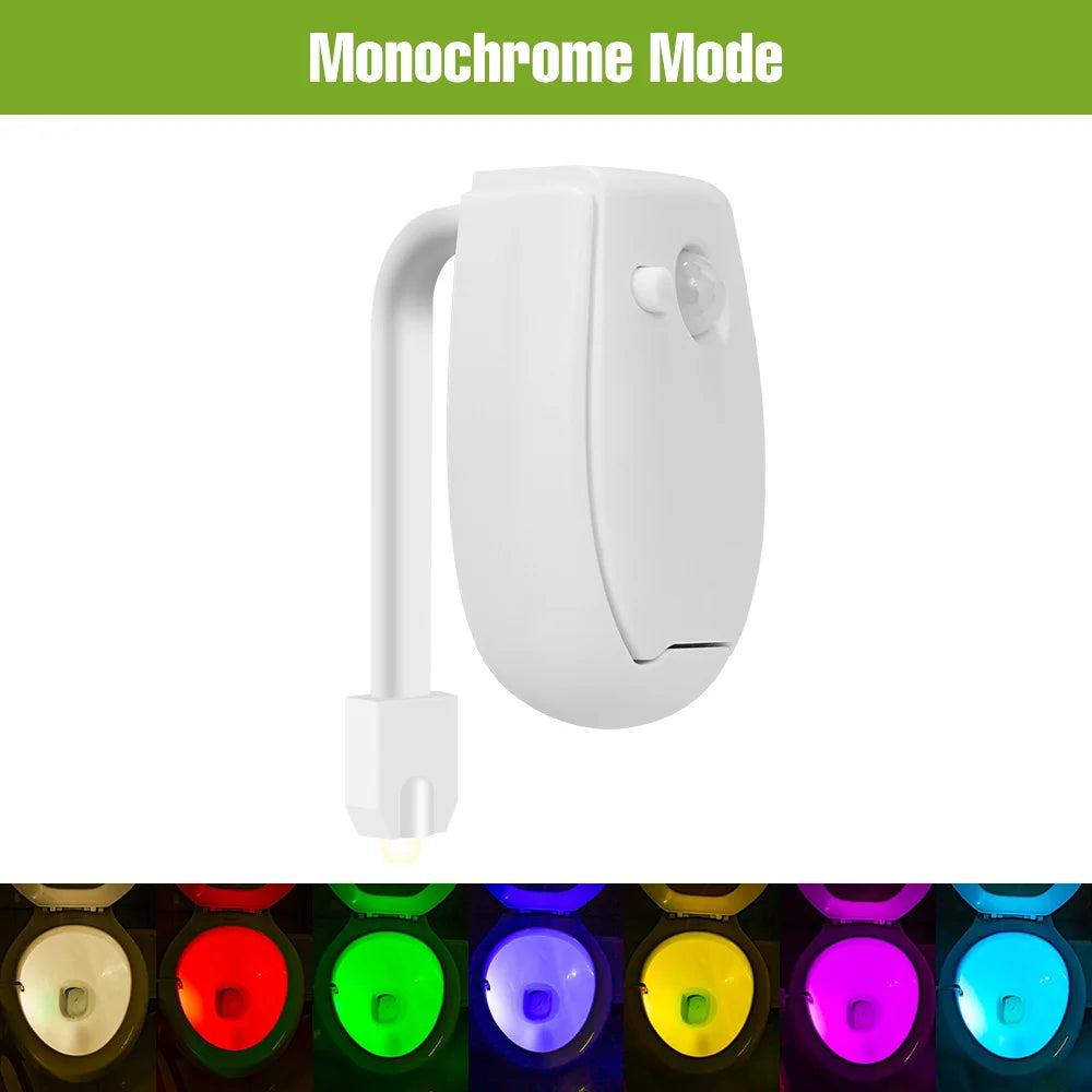 lampe toilette détecteur mouvement blanc moderne adhésif led rgb modes